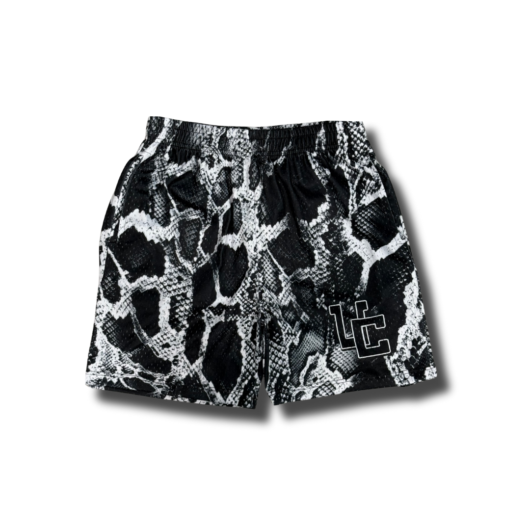 Black Snakeskin UC Shorts