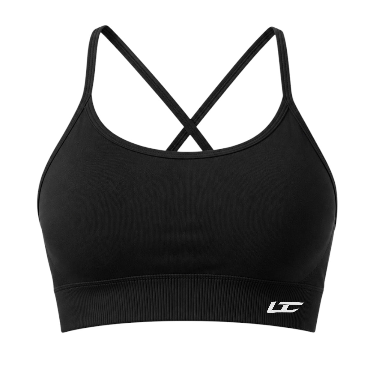 Black Seamless Sports Bra