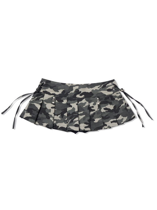 HADES HUNTER KHAKI CAMO MINI SKIRT