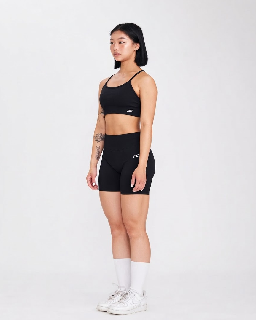 Black Seamless Sports Bra