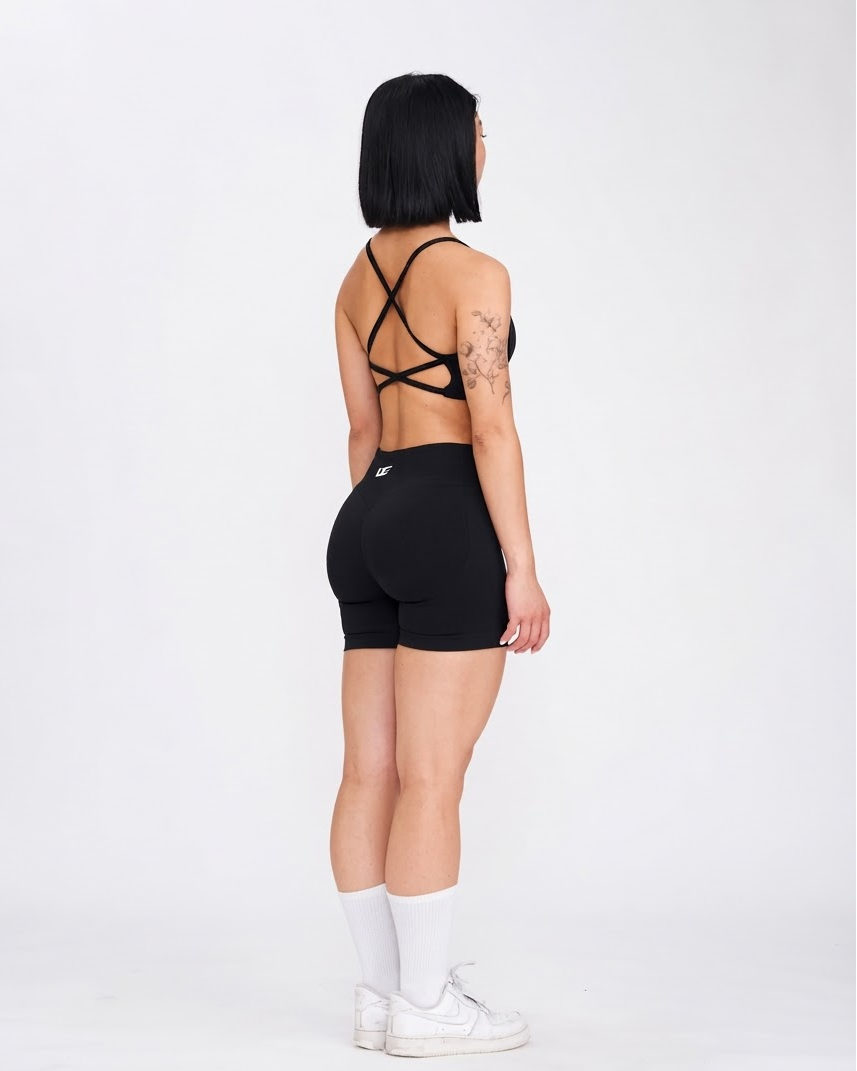 Black Seamless Sports Bra
