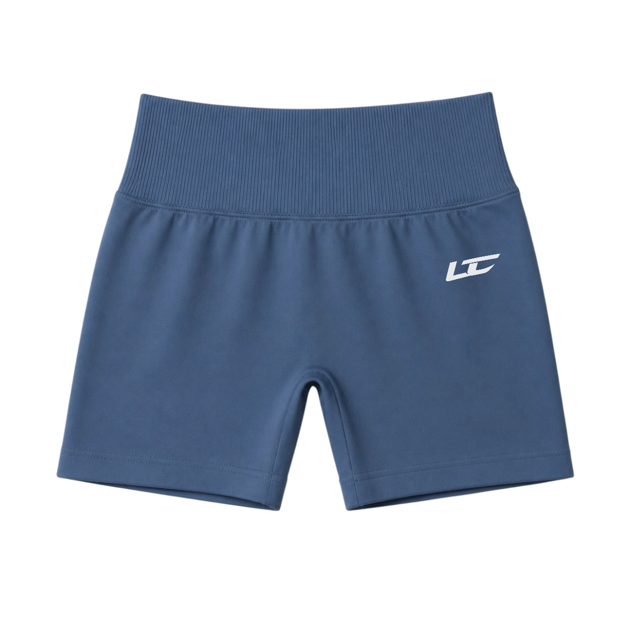 Grey Blue Seamless 3.5” Gym Shorts
