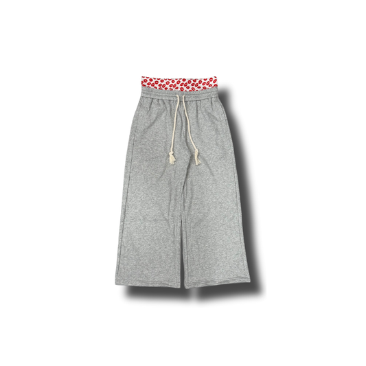 Smooch Gray Double Waistband Pants