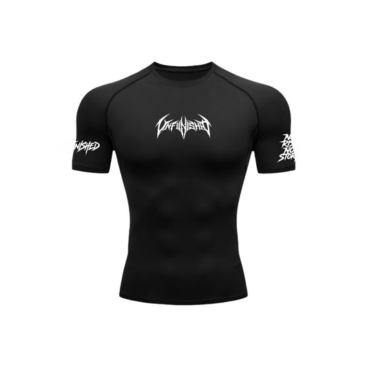 Small Logo Batman Black Compression Shirt Front