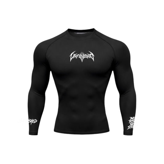 Small Logo Batman Black Compression Longsleeve Front