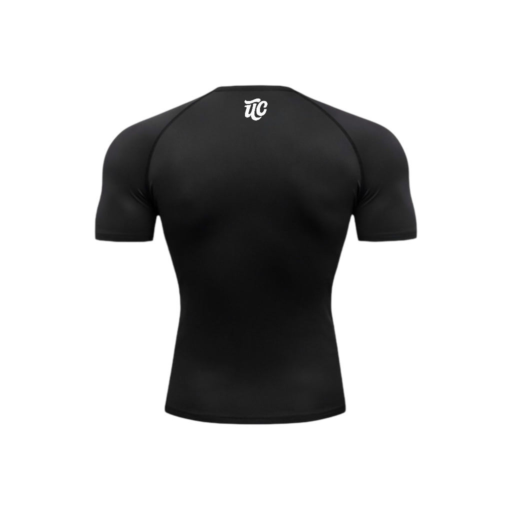 Small Logo Batman Black Compression Shirt Back