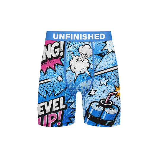 Blue Comic Compression Short Front